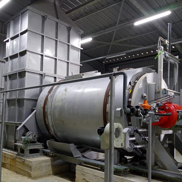 Horno rotativo discontinuo Kalfrisa para lotes industriales.