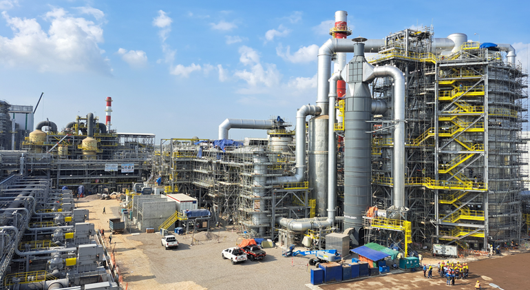 Industrial air heater operating in a customized high-efficiency process.